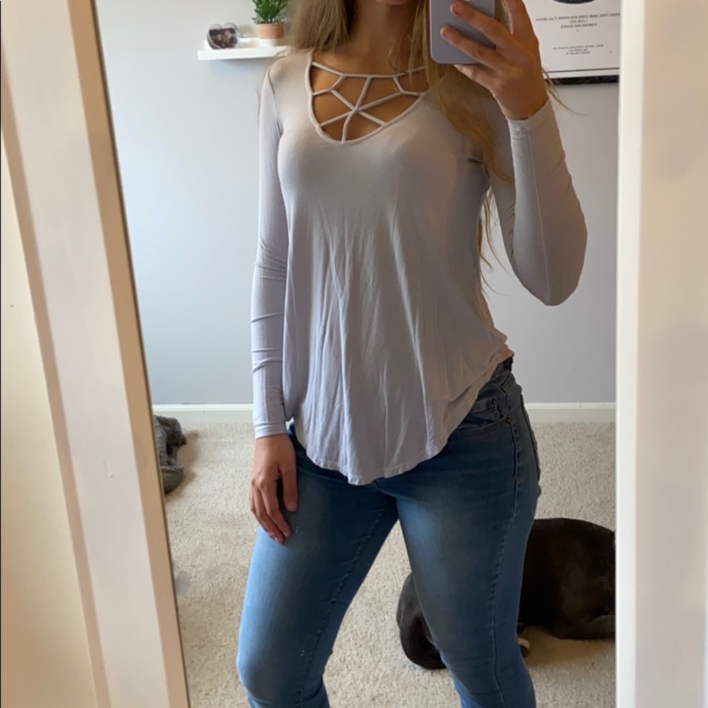 American Eagle Lavender Long Sleeve